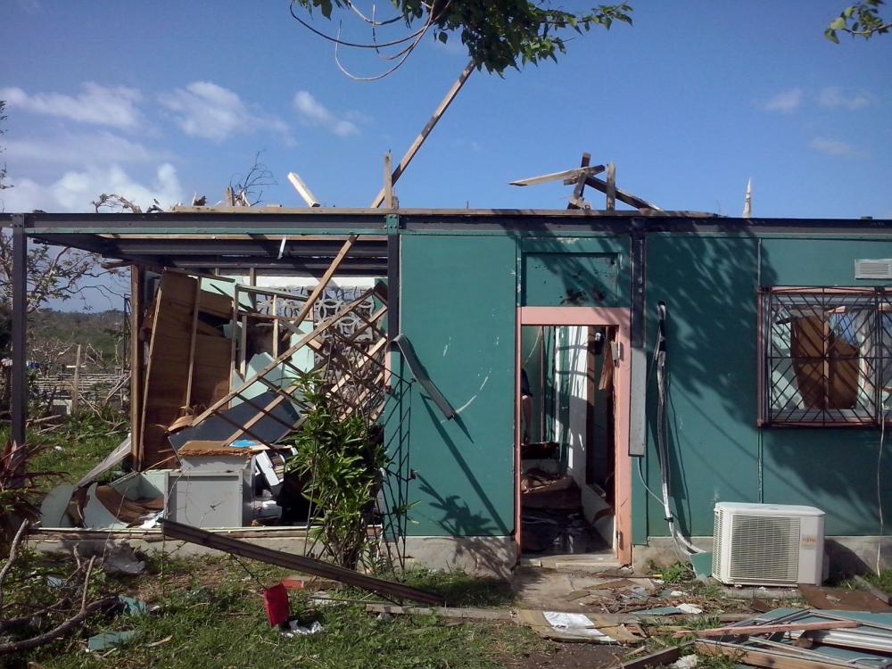Cyclone Pam-induced damage to a house in Port Vila, Vanuatu. Photo: WFP