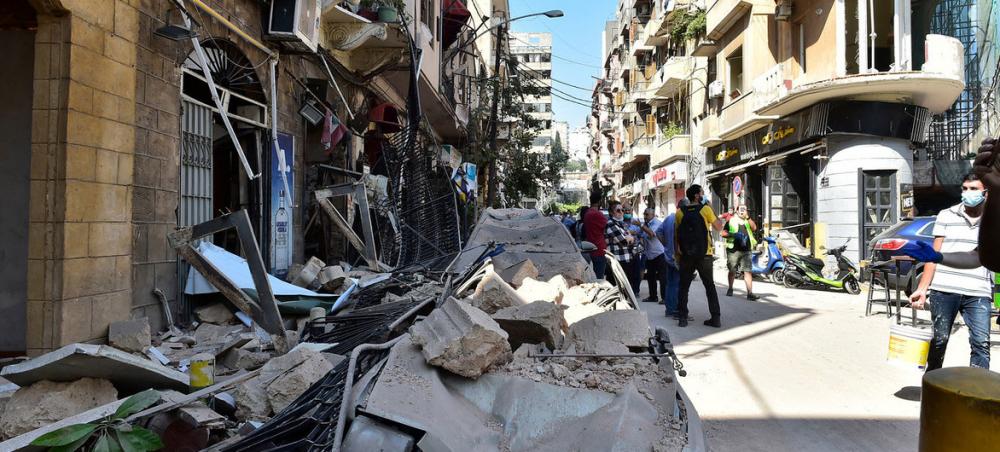 The explosion at Beirut port caused extensive damage in neighbouring residential areas Photo: UNOCHA