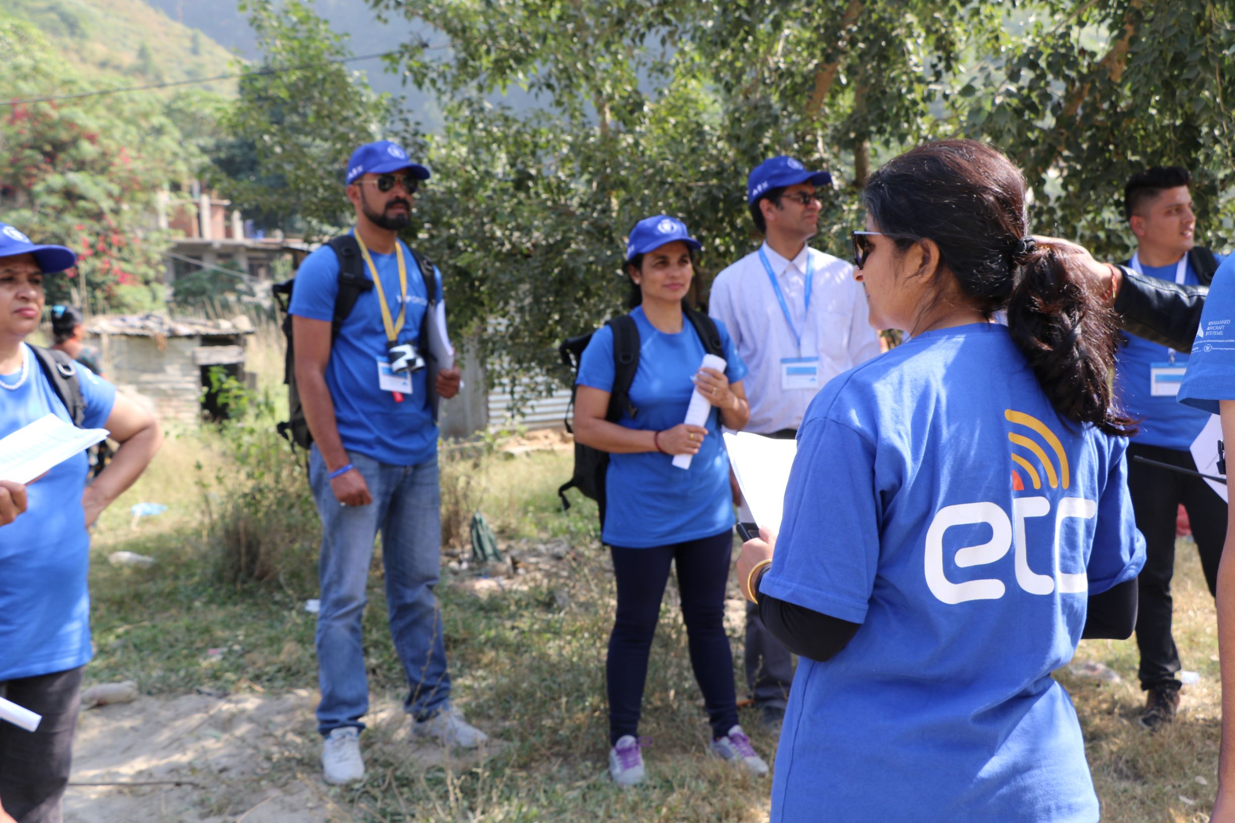 Bhawana in her ETC shirt during the WFP Drones capacity building. Photo: WeRobotics / Subash Gurung