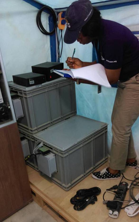 Esther inventorising ETS items in Dikwa Esther inventorising ETS items in Dikwa