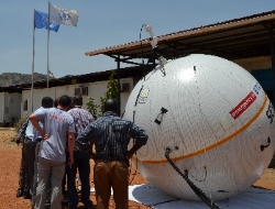 Once inflated, participants make some final adjustments to the Rapid Deployment Kit.