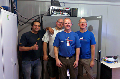 (Image): The ETC team after a successful installation. Photo: Ericsson Response