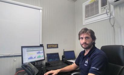 FITTEST’s Luis Portatadino remains in the Emergency Telecommunications Sector (ETS) office in North-East Nigeria. Photo: WFP/FITTEST