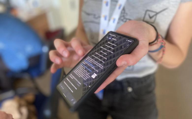 The first iteration of the ETC Chatbot was used in Ukraine to connect people fleeing the war with humanitarian assistance. WFP/Beryl Lo.